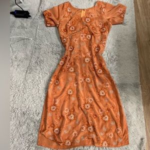 Vintage embroidered mini dress.